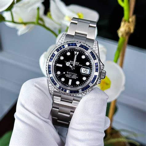 rolex submariner factory diamonds|Rolex Submariner with diamond bezel.